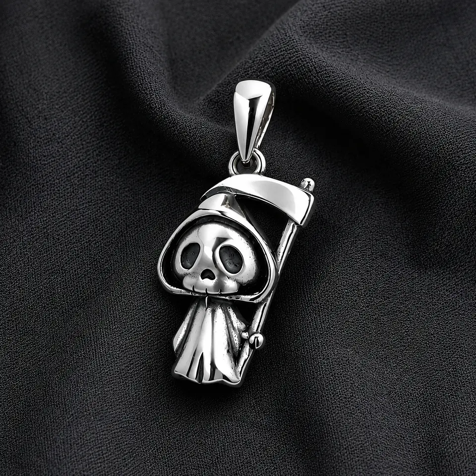 Colgante santa muerte mini en plata 925 1