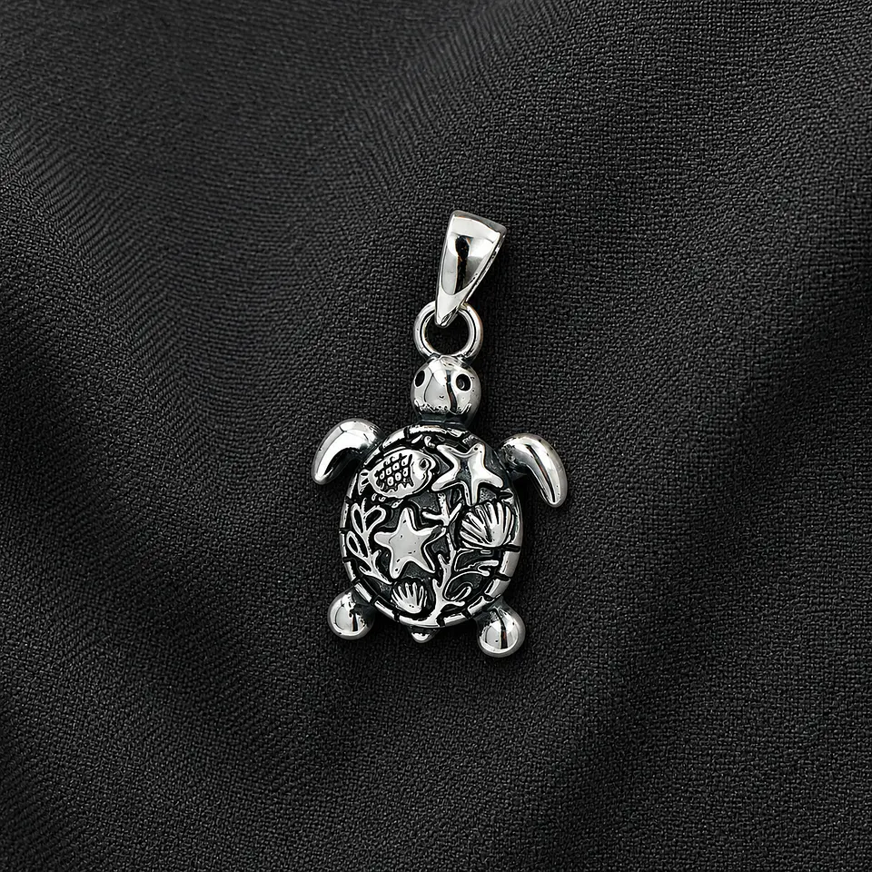 Colgante de tortuga marina en plata 925 1