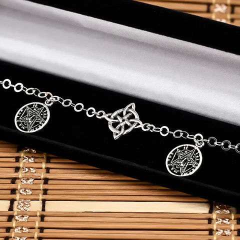 Pulsera Nudo De Brujas Y Tetragrammaton En Plata 925