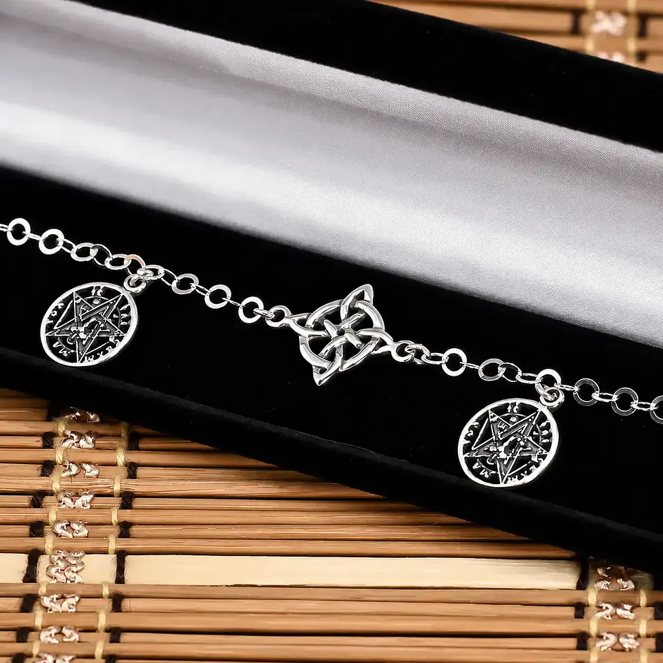 Pulsera Nudo De Brujas Y Tetragrammaton En Plata 925 1