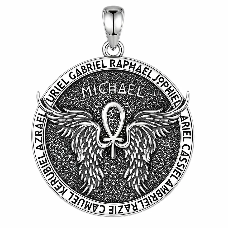 Colgante 7 Arcángeles Full Definición En Plata 925 1