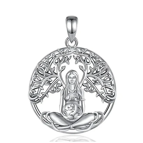 Colgante madre naturaleza en plata 925