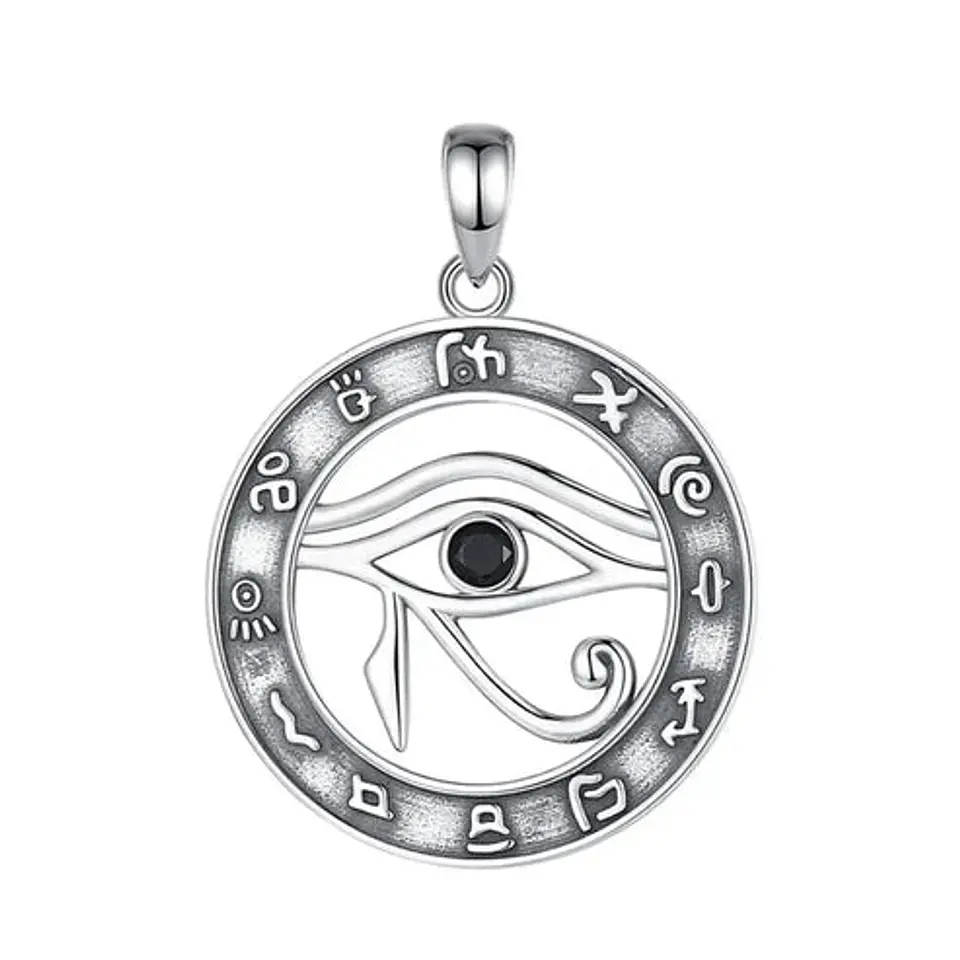 Colgante ojo turco con onix en plata 925 1