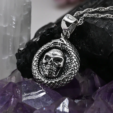 Calavera Serpiente Macizo