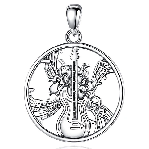 Colgante guitarra en plata 925