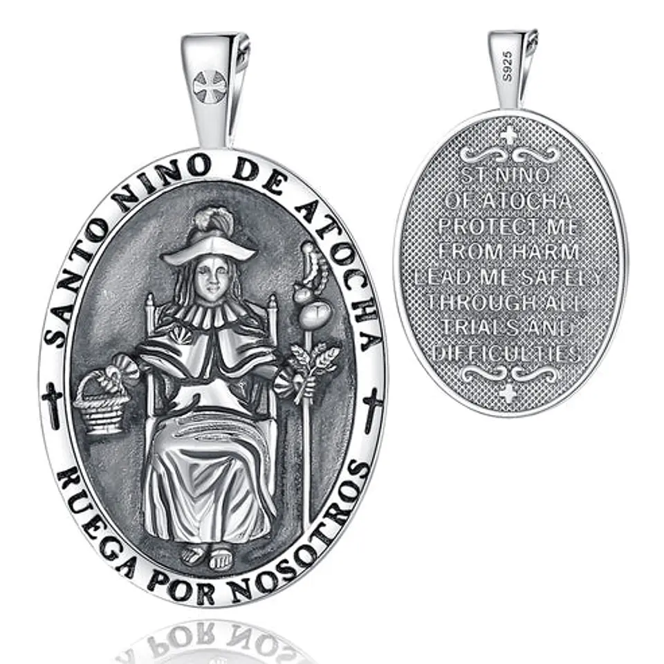 Colgante santo niño de atocha en plata 925 1