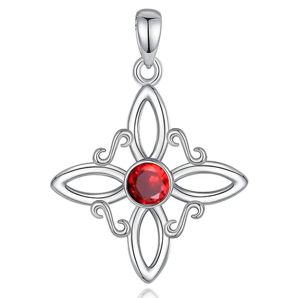 colgante nudo de bruja en plata 925 3