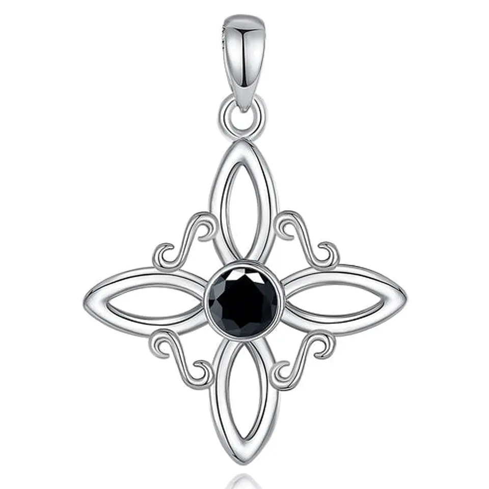 colgante nudo de bruja en plata 925 4