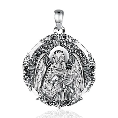 Colgante San Gabriel de arcángel en plata 925