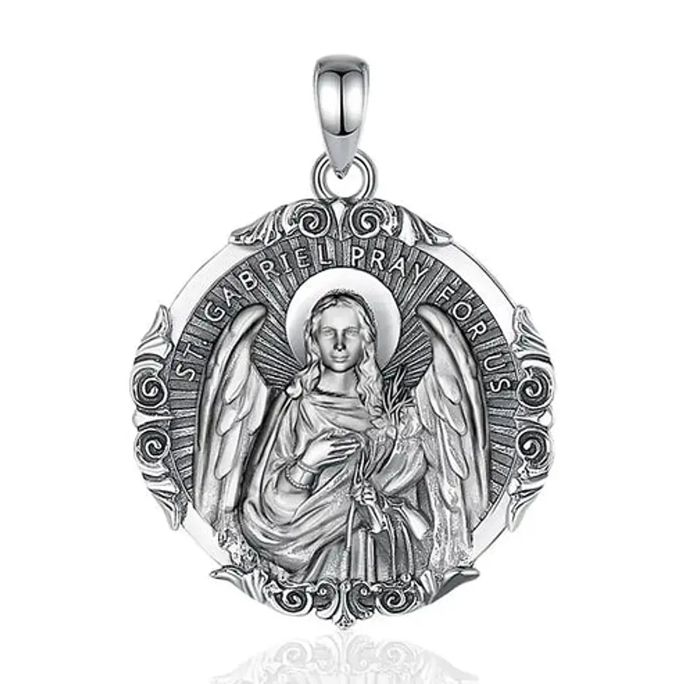 Colgante San Gabriel de arcángel en plata 925 1