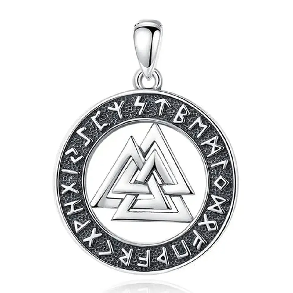 Colgante runa vikinga odin en plata 925 1