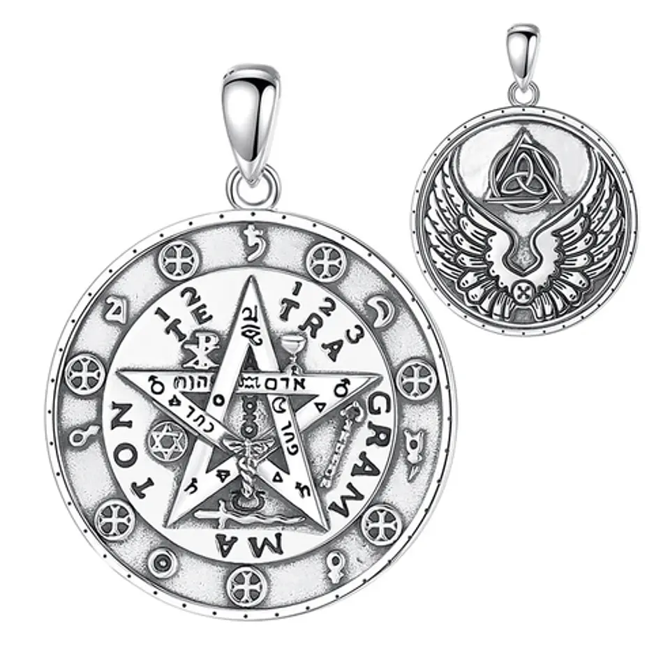 Colgante tetragrammaton simbología sagrada en plata 925 1