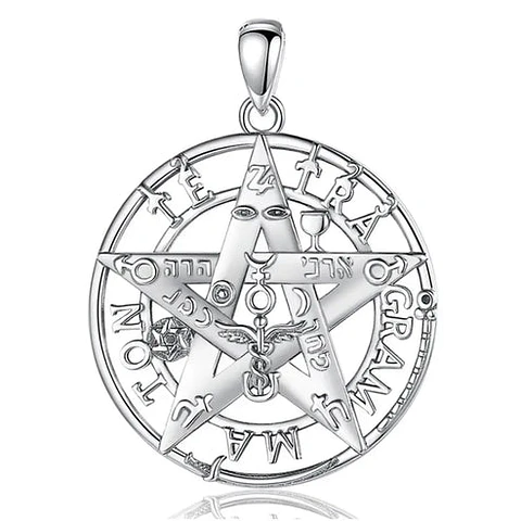 Colgante tetragrammaton calado en plata 925