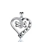 Colgante corazon perro en plata 925 - Miniatura 1