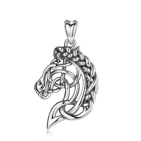 Colgante cabeza de caballo en plata 925