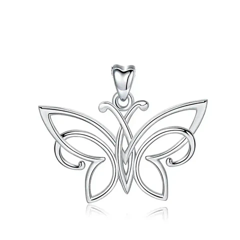 Colgante Mariposa En Plata Fina 925