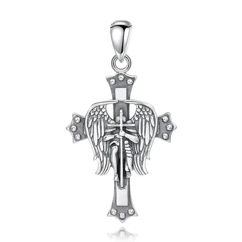 Colgante Cruz San Miguel Arcángel Plata 925