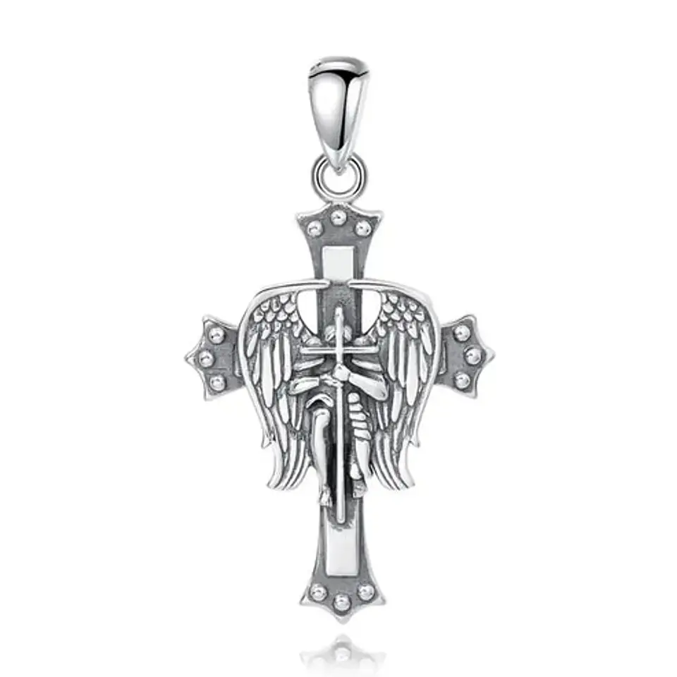 Colgante Cruz San Miguel Arcángel Plata 925 1