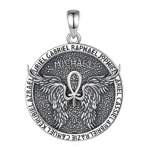 Colgante 7 arcangeles en plata 925