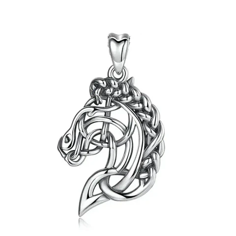 Colgante cabeza de caballo en plata 925