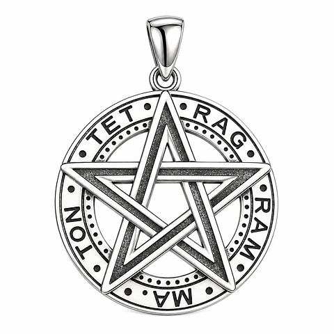 Colgante tetragrammaton en plata 925
