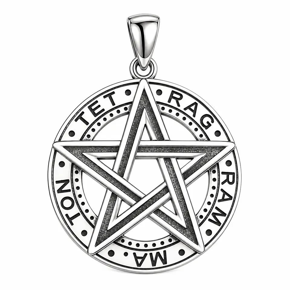Colgante tetragrammaton en plata 925 1