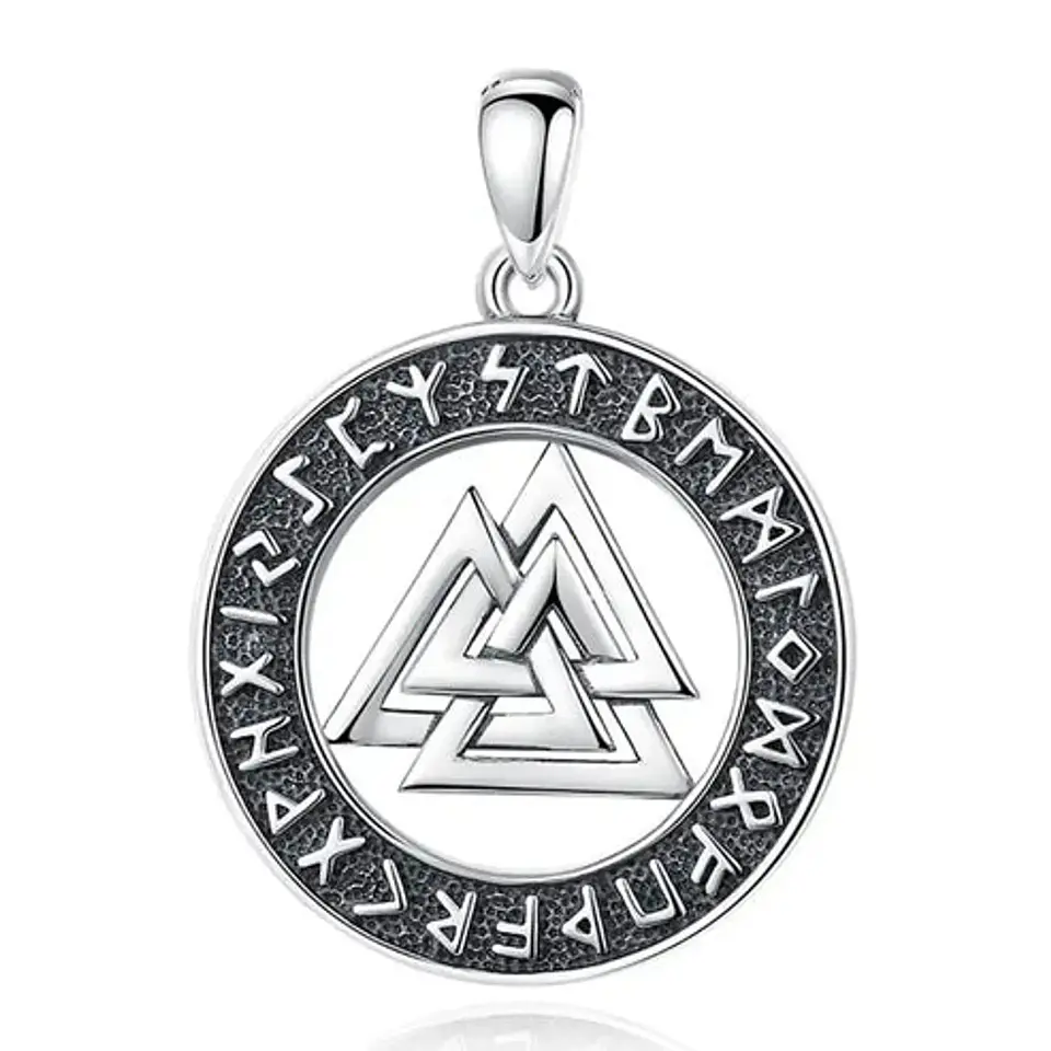 Colgaante runa nordica odin en plata 925 1