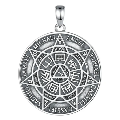 Colgante 7 arcangeles en plata 925