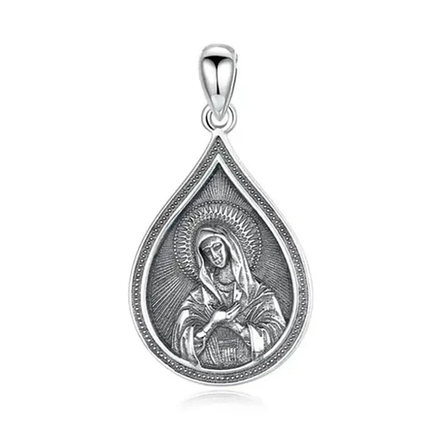 Colgante virgen maria en plata 925
