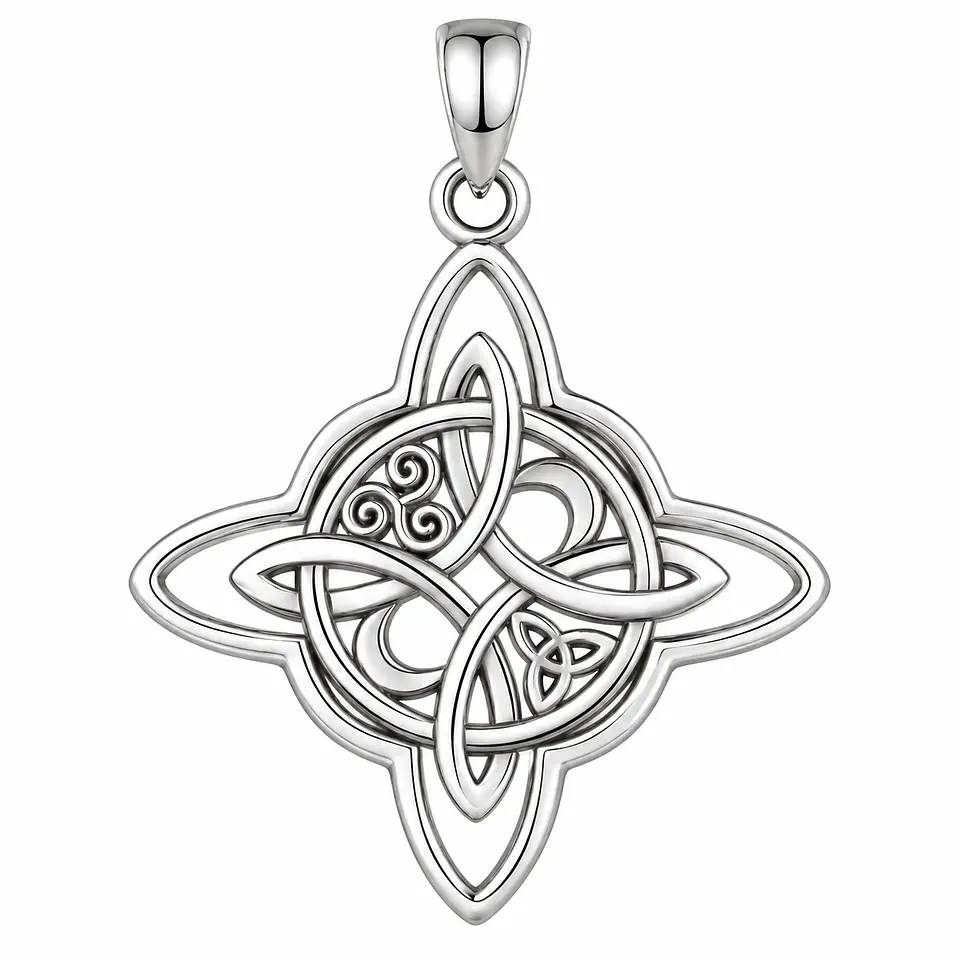 Colgante nudo de brujas en plata 925 1