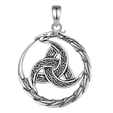 Colgante triqueta serpiente en plata 925