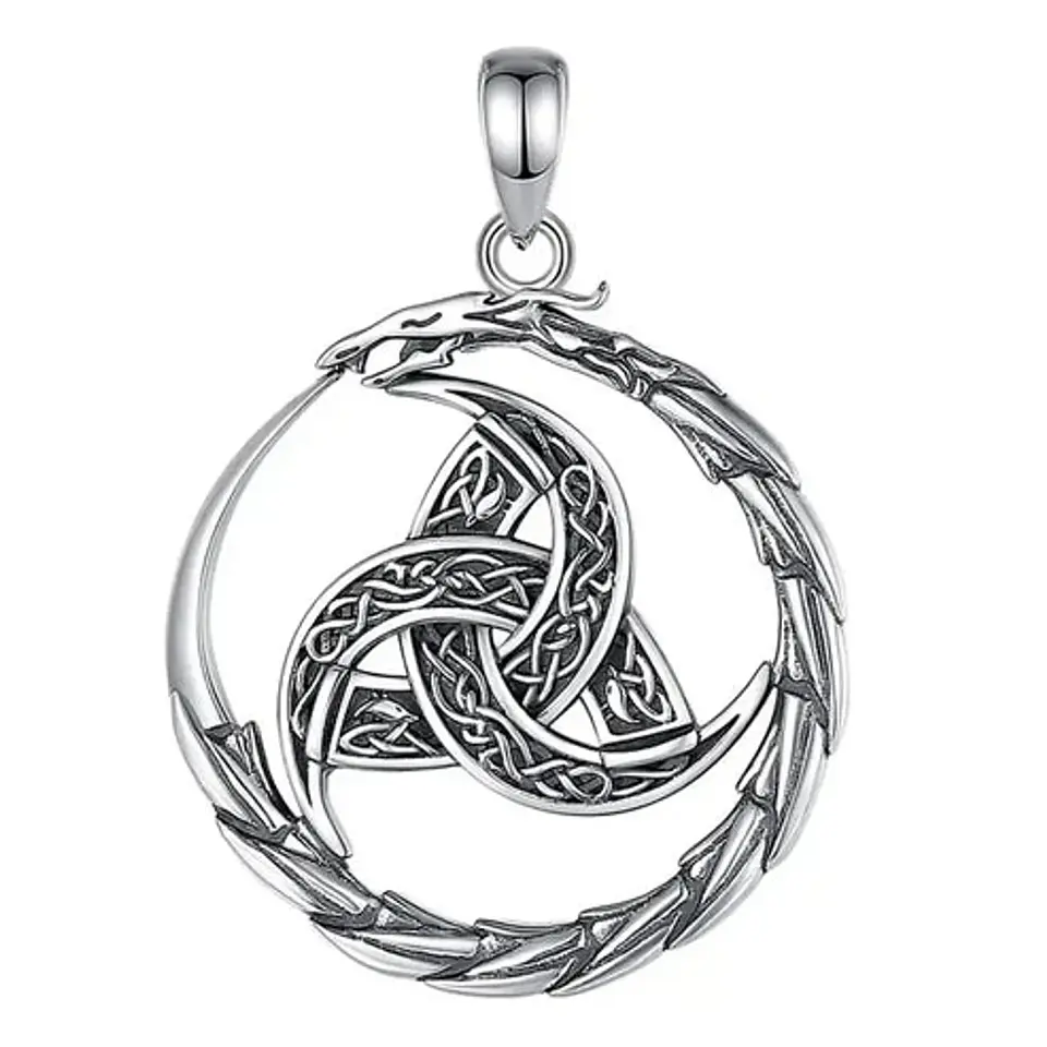 Colgante triqueta serpiente en plata 925 1