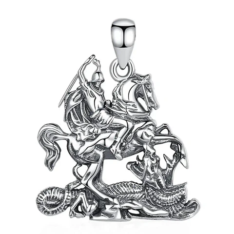 Colgante san jorge en plata 925