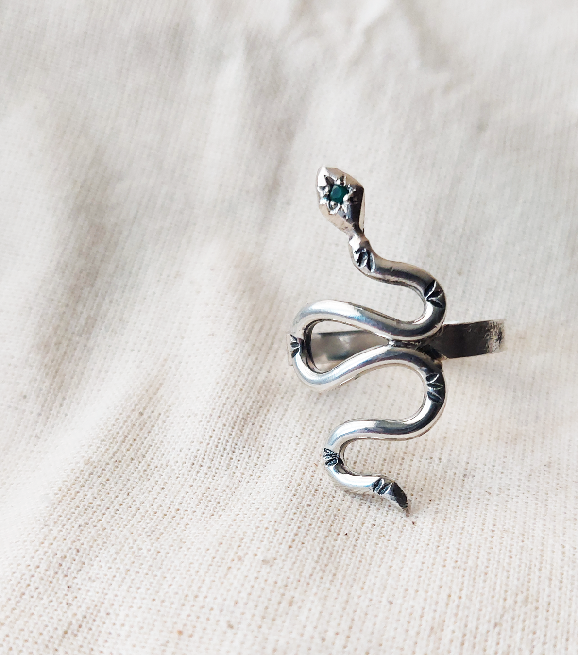 ANILLO SERPIENTE VERDE