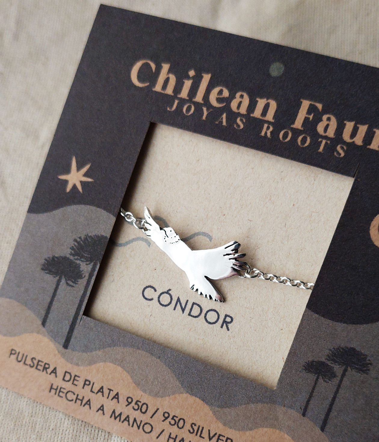 PULSERA CÓNDOR CON CADENA