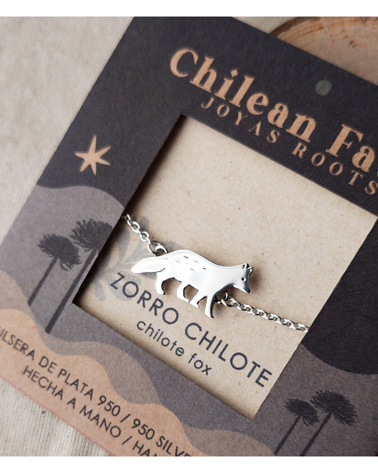 PULSERA ZORRO CON CADENA 