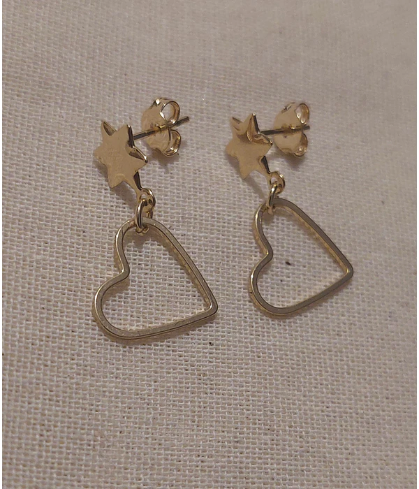 AROS CORAZON DORADO