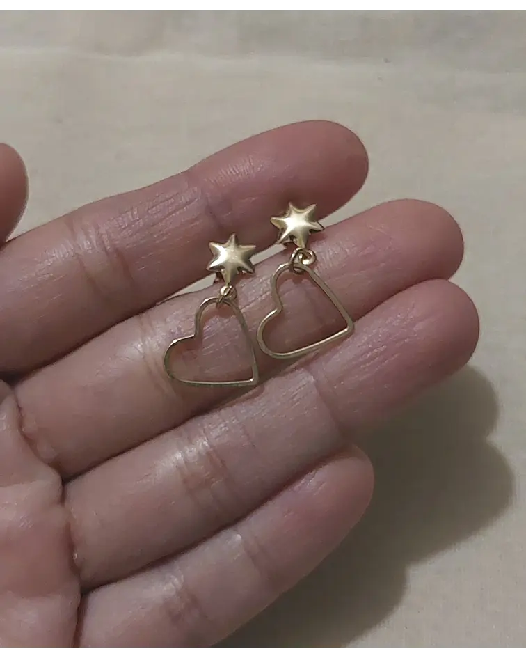 AROS CORAZON DORADO