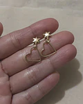 AROS CORAZON DORADO