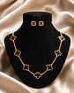 Conjunto Trébol Onyx Gold - Miniatura 1