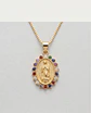 Medalla Guadalupe Multicolor – Baño en Oro y Circones - Miniatura 2