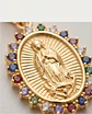 Medalla Guadalupe Multicolor – Baño en Oro y Circones - Miniatura 3
