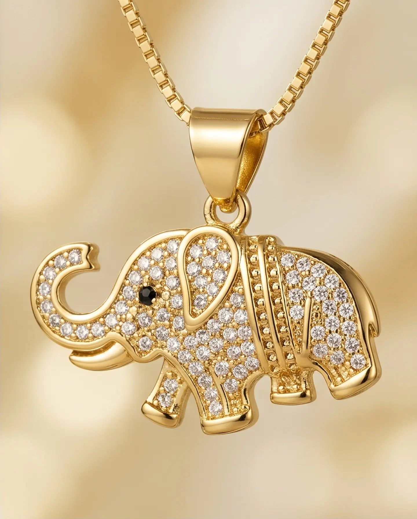 Collar Elefante Fortune – Baño en Oro 18k 2