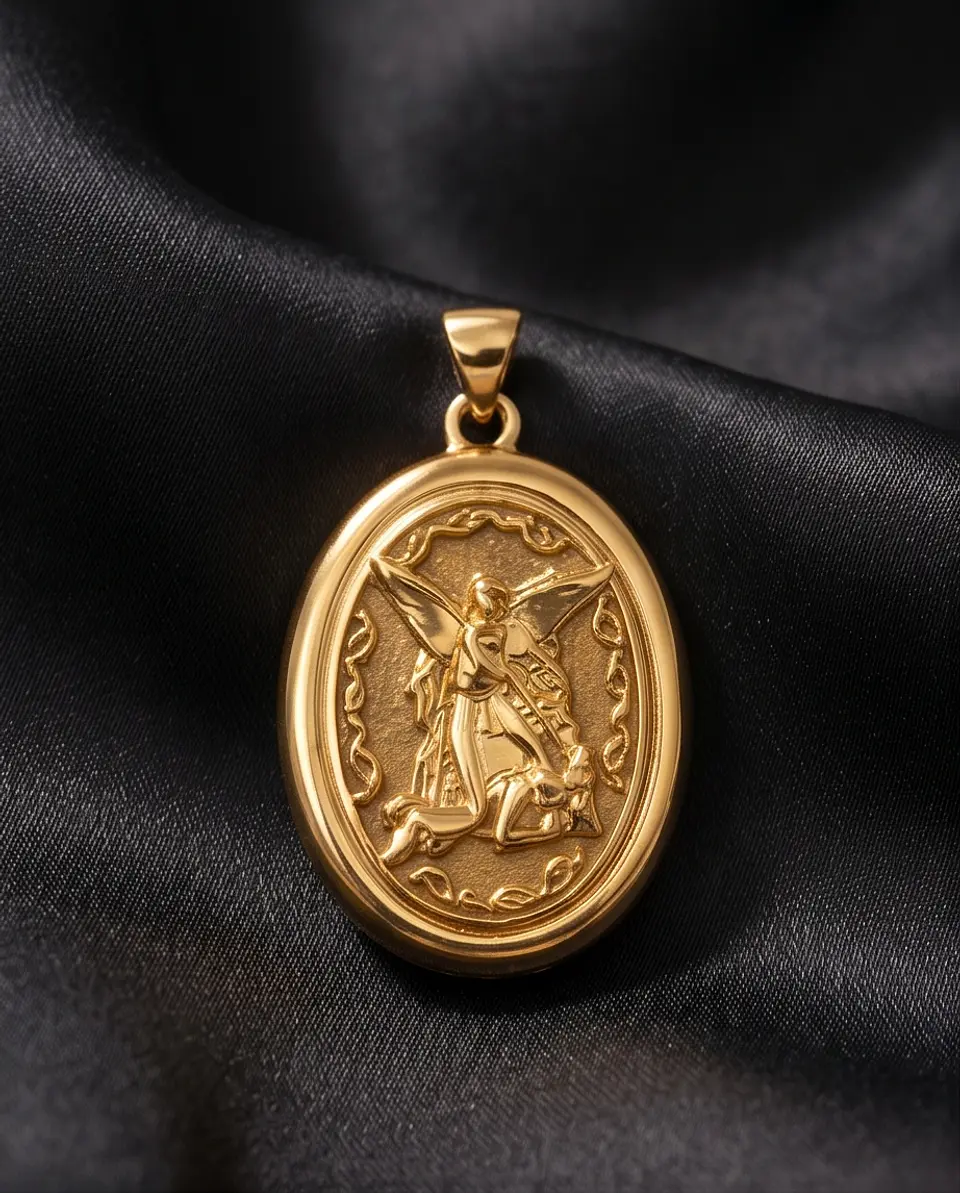 Medalla San Miguel Arcángel – Baño en Oro 2
