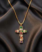 Collar Cruz Mosaic Gold - Miniatura 4