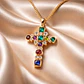 Collar Cruz Mosaic Gold - Miniatura 1