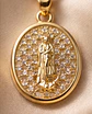 Medalla Virgen Luz Eterna– Baño en Oro y Micro Circones - Miniatura 1