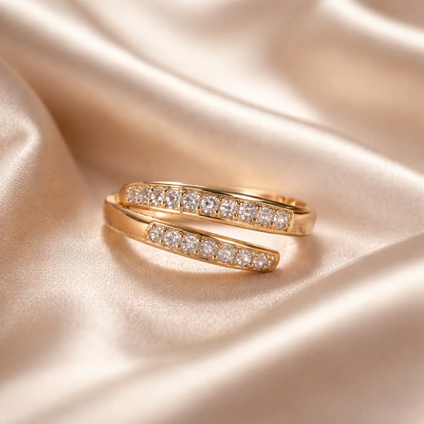 Anillo Duo Shine– Baño en Oro 1