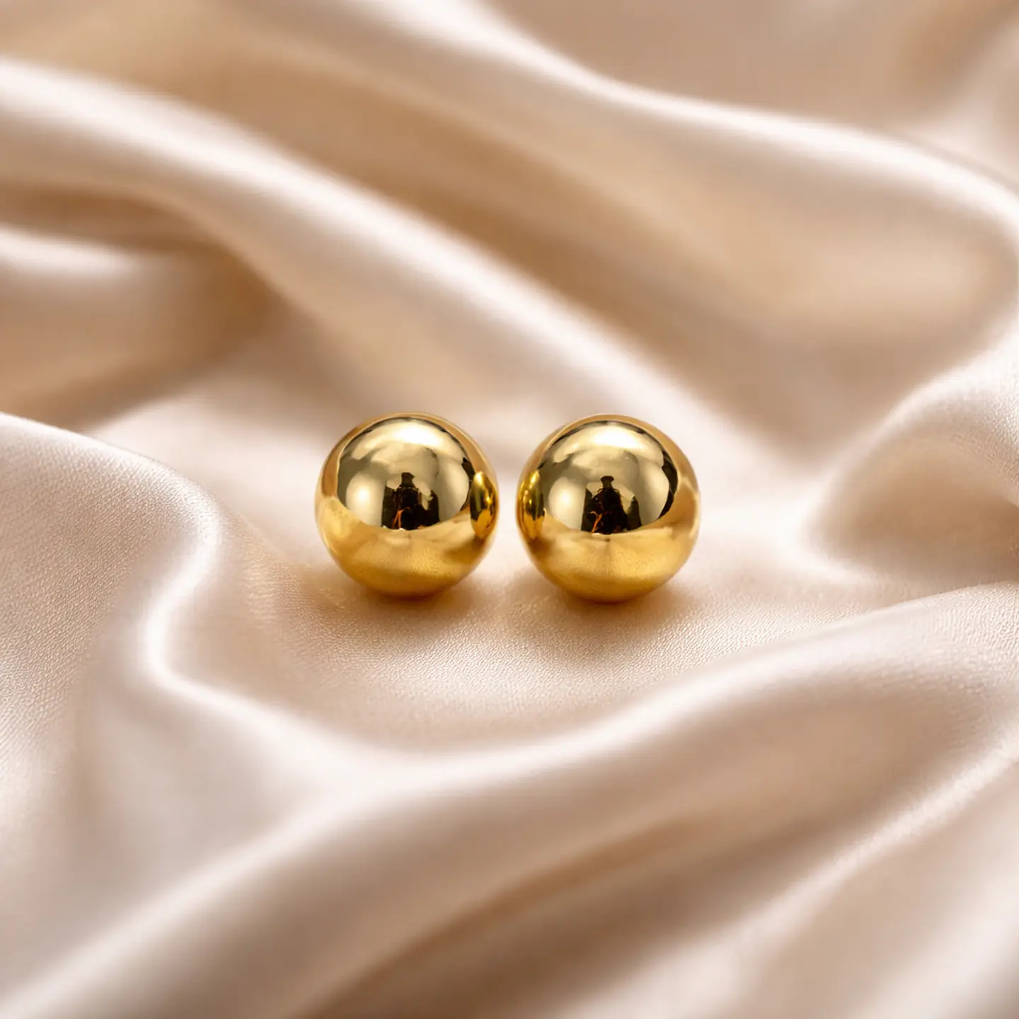 Aros Bolita Pure Shine Gold 1
