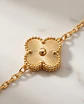 Collar Trébol Golden Texture - Baño en Oro - Miniatura 2